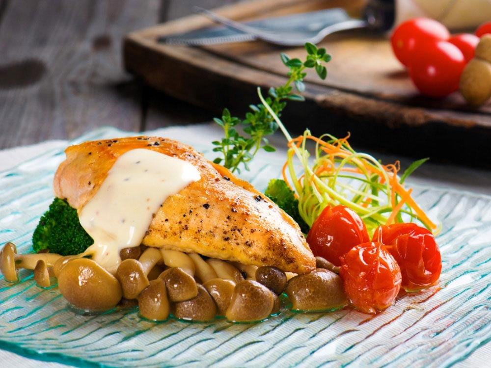 Grilled Chicken with Mushroom 