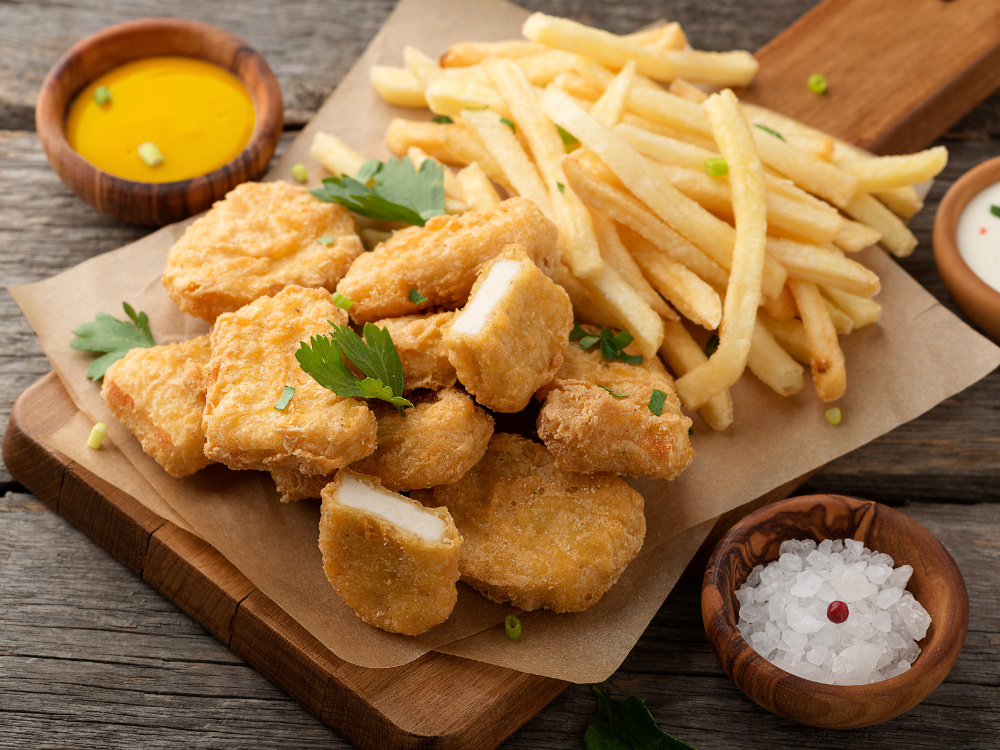 Chicken Nugget and Fries with Honey Mustard